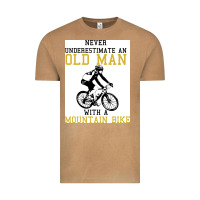Vintage Camel Never Underestimate An Old Man With A Mountain Bike Vintage Tee - Bettercallsaul