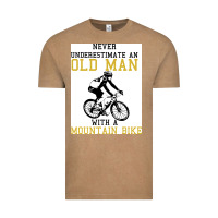 Vintage Coffee Never Underestimate An Old Man With A Mountain Bike Vintage Tee - Bettercallsaul