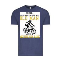 Vintage Denim Never Underestimate An Old Man With A Mountain Bike Vintage Tee - Bettercallsaul