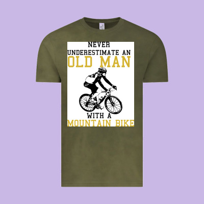 Never Underestimate An Old Man With A Mountain Bike Vintage Tee Designed By Bettercallsaul