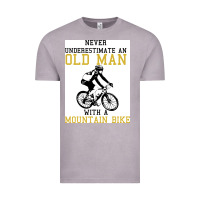 Vintage Zinc Never Underestimate An Old Man With A Mountain Bike Vintage Tee - Bettercallsaul