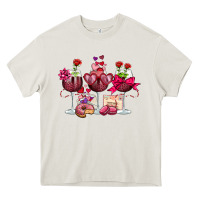 Cream valentine's day wine glasses Heavy Core Tee - OliviaCreatesArt