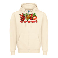 Sandshell peace love strawberries Zipper Hoodie - Jasminsmagicworld