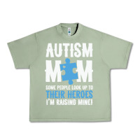 Oil Green lil autism mom Urban Heavy Tee - CowhideDigitalArt