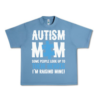 Pebble Blue lil autism mom Urban Heavy Tee - CowhideDigitalArt