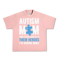 Salmon lil autism mom Urban Heavy Tee - CowhideDigitalArt