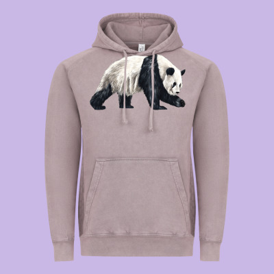 Walking Panda Vintage Hoodie Designed By Lillyallendesigns