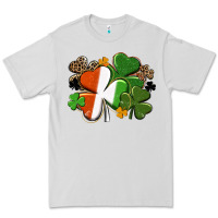 Dove Grey Irish flag shamrock St. Patricks Day Premium Tee - FaDigitalArtStudio
