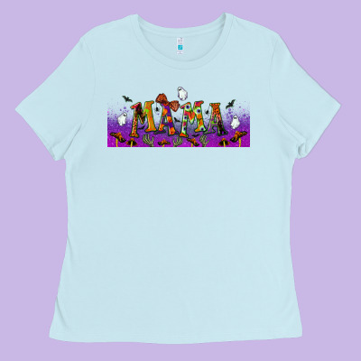 Halloween Mama Libbey Glass Ladies Tee Designed By Bundleandbundleshop