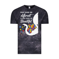 Cloud Black Autism Different Makes You Beautiful Vintage Tee - CowhideDigitalArt