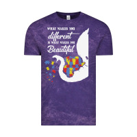 Cloud Purple Autism Different Makes You Beautiful Vintage Tee - CowhideDigitalArt