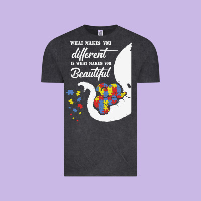 Autism Different Makes You Beautiful Vintage Tee Designed By Cowhidedigitalart