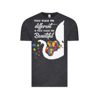 Vintage Black Autism Different Makes You Beautiful Vintage Tee - CowhideDigitalArt