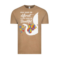 Vintage Coffee Autism Different Makes You Beautiful Vintage Tee - CowhideDigitalArt