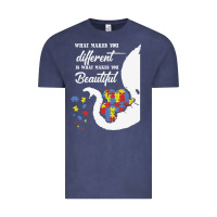 Vintage Denim Autism Different Makes You Beautiful Vintage Tee - CowhideDigitalArt