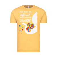 Vintage Mustard Autism Different Makes You Beautiful Vintage Tee - CowhideDigitalArt