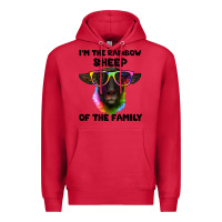 Cardinal i'm the rainbow sheep of the family suffolk sheep Premium Hoodie - Artiststas