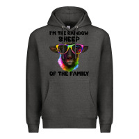 Charcoal Heather i'm the rainbow sheep of the family suffolk sheep Premium Hoodie - Artiststas