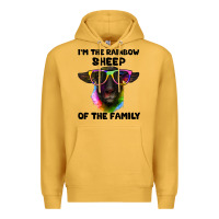 Mustard i'm the rainbow sheep of the family suffolk sheep Premium Hoodie - Artiststas