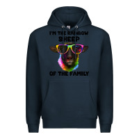 Navy i'm the rainbow sheep of the family suffolk sheep Premium Hoodie - Artiststas