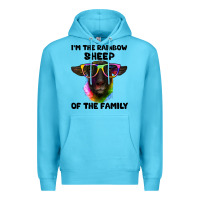 Ocean Blue i'm the rainbow sheep of the family suffolk sheep Premium Hoodie - Artiststas
