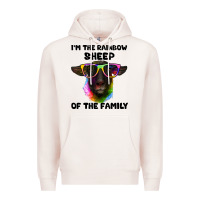 Pale Pink i'm the rainbow sheep of the family suffolk sheep Premium Hoodie - Artiststas