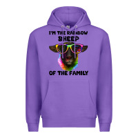 Purple i'm the rainbow sheep of the family suffolk sheep Premium Hoodie - Artiststas