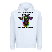 White i'm the rainbow sheep of the family suffolk sheep Premium Hoodie - Artiststas