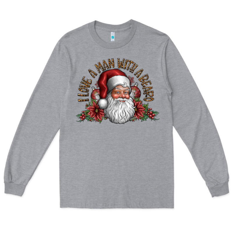 I Love A Man With A Bearo Long Sleeve Tee by CowhideDigitalArt | Teevron