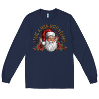 Navy i love a man with a bearo Long Sleeve Tee - CowhideDigitalArt