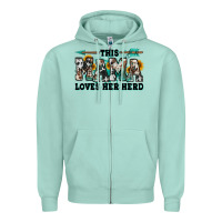 Seafoam this mama loves her herd goats Zipper Hoodie - Jasminsmagicworld