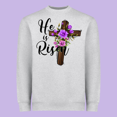He Is Risen Matthew 28 6 Heavyweight Sweatshirt Designed By Jasminsmagicworld