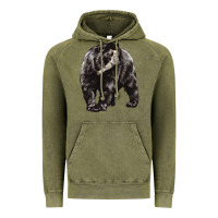 Vintage Olive Spectacled Bear Vintage Hoodie - LillyAllenDesigns