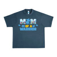 Midnight Navy LIL Autism Mom Urban Heavy Tee - CowhideDigitalArt