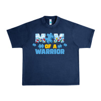 Navy LIL Autism Mom Urban Heavy Tee - CowhideDigitalArt