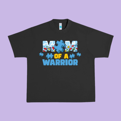 Lil Autism Mom Urban Heavy Tee Designed By Cowhidedigitalart