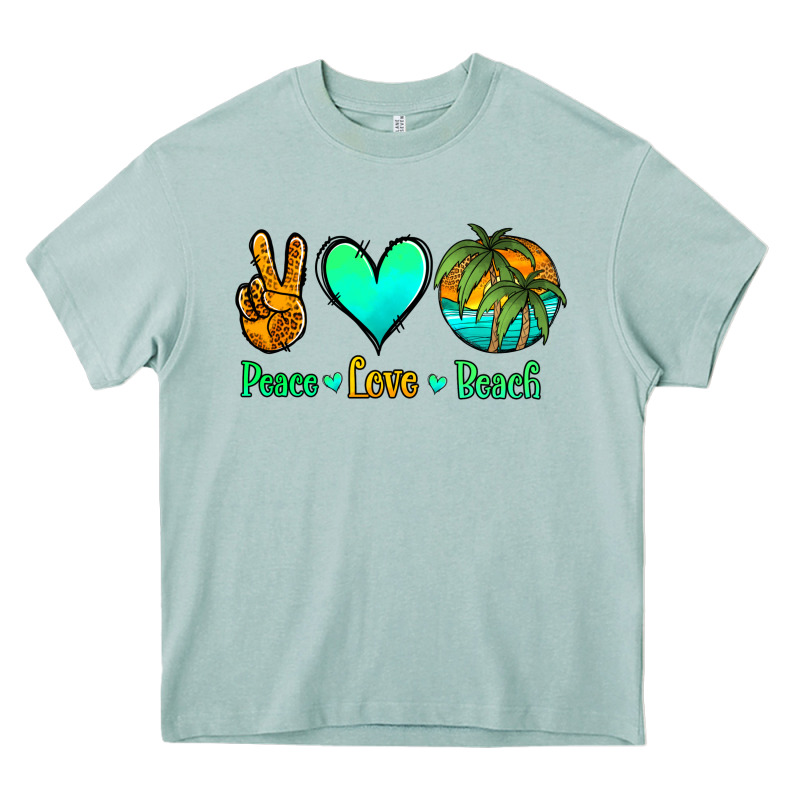 Peace Love Beach Heavy Core Tee by Jasminsmagicworld | Teevron
