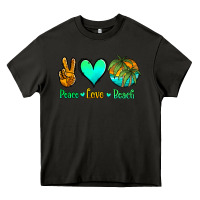 Asphalt peace love beach Heavy Core Tee - Jasminsmagicworld