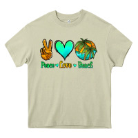 Mossy peace love beach Heavy Core Tee - Jasminsmagicworld