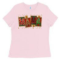Bubblegum Pink mama christmas Ladies Tee - FaDigitalArtStudio