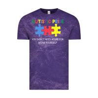 Cloud Purple Autistic Pride Autism Awareness Vintage Tee - CowhideDigitalArt