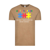 Vintage Coffee Autistic Pride Autism Awareness Vintage Tee - CowhideDigitalArt
