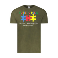 Vintage Olive Autistic Pride Autism Awareness Vintage Tee - CowhideDigitalArt