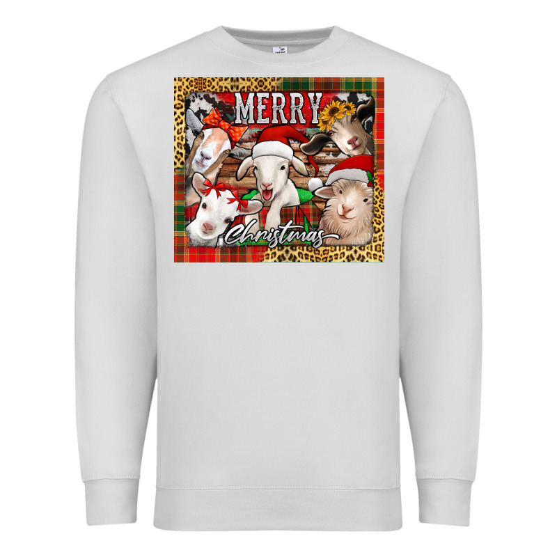 Merry Christmas Goats Tumbler Premium Sweatshirt by Jasminsmagicworld | Teevron