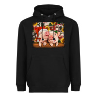 Black christmas pigs Heavyweight Hoodie - Jasminsmagicworld