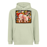 Matcha christmas pigs Heavyweight Hoodie - Jasminsmagicworld