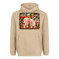 Mushroom christmas pigs Heavyweight Hoodie - Jasminsmagicworld