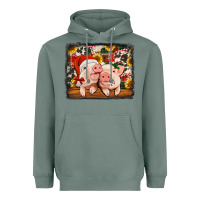 Sage christmas pigs Heavyweight Hoodie - Jasminsmagicworld