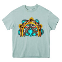 Arona western gemstones sunflowers rainbow Heavy Core Tee - OliviaCreatesArt