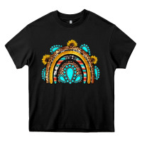 Black western gemstones sunflowers rainbow Heavy Core Tee - OliviaCreatesArt